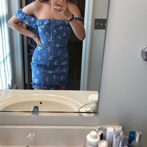 Reformation blue floral dress